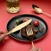 Royal Court Embossed Stainless Steel Cutlery Set – Retro Hollowed Knife, Fork, and Spoon