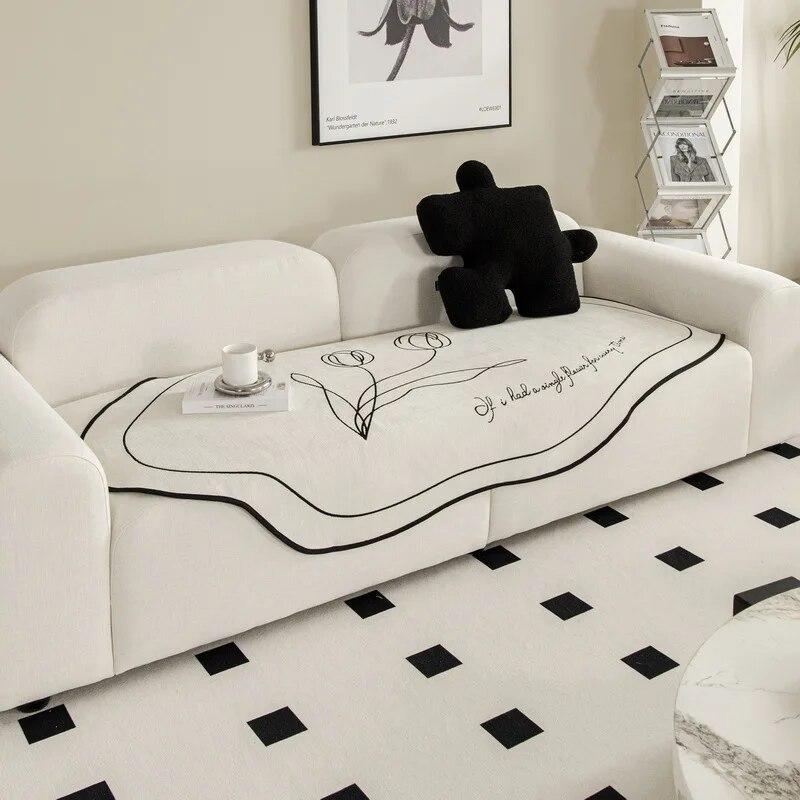 Chenille Sofa Cover for Living Room French Style Anti-slip Sofa Towel Couch Covers L Shaped Corner Sofa Mat Seat Pad Home Decor