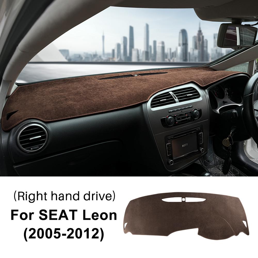 Flanell Armaturenbrettauflage für Seat Leon 2 MK2 2005 2006 2007 2008 2009 2010 2011 2012 Auto Sommer Sonnenschutz Armaturenbrett Matte Teppich Pad