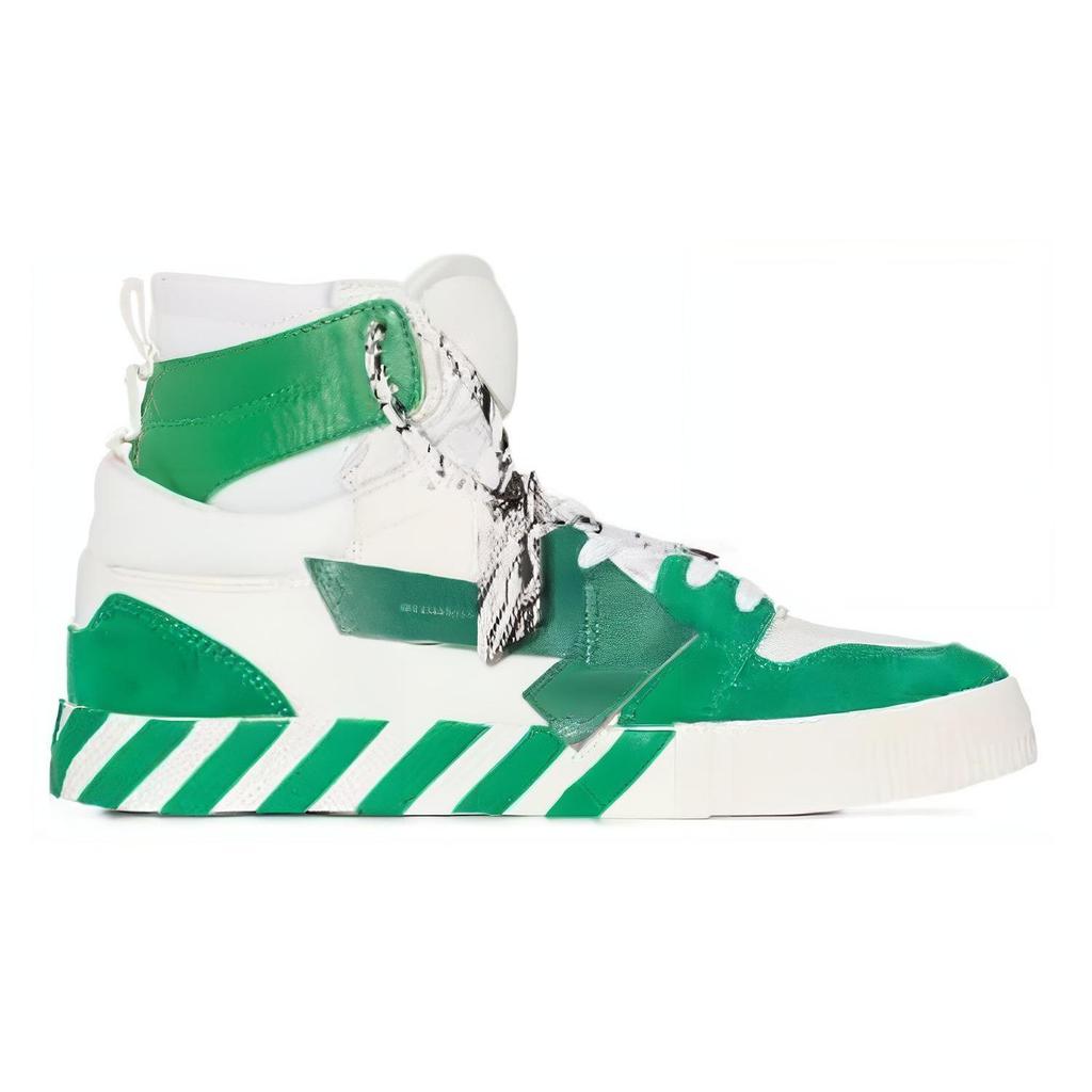 Off-White Vulc Sneaker High White Green Men Sneakers OMIA225F21LEA0010155