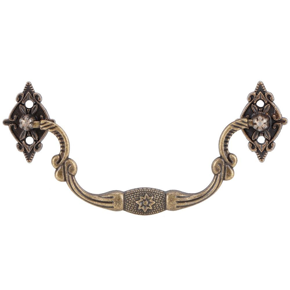 10PCS 9.6*3.7CM Antique Bail Pull Handle Easy Cabinet Handle Vintage Drawer Handle Wooden Drawer
