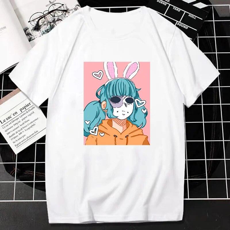 Tričko Sally Face Horror Game Print Tričko Kawaii Harajuku Anime Oblečení Ženy Unisex Móda Ležérní Tričko Hiphop Gothic Streetwear