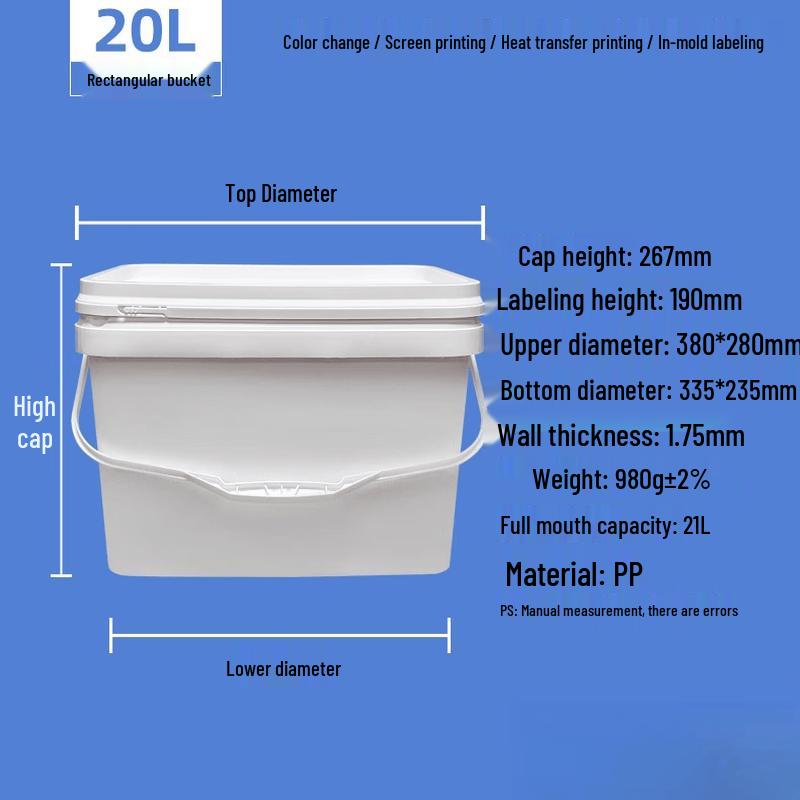 

Iron Curtain Cloud Thickened Rectangular Fishing Bucket with Lid
