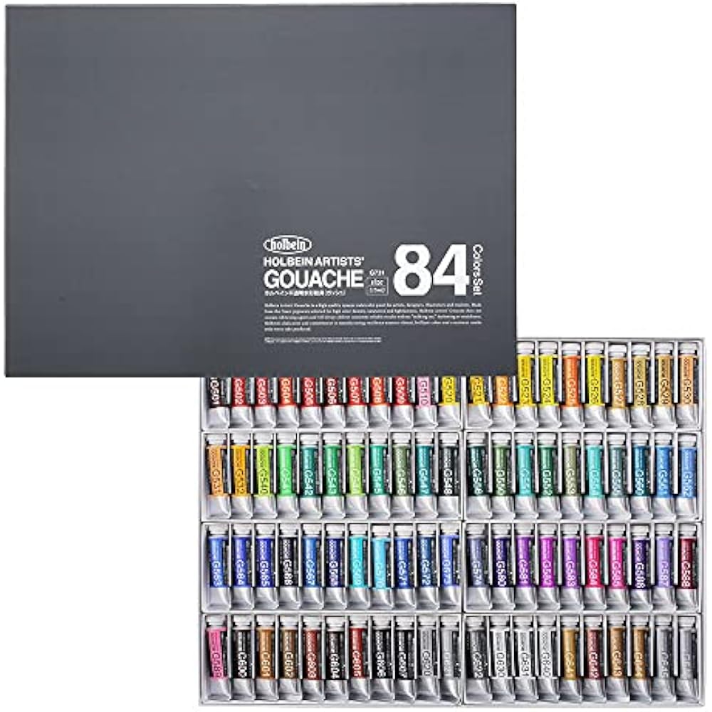Holbein Opaque Watercolor (Gouache) G731 15ml 84 Color Set 03731