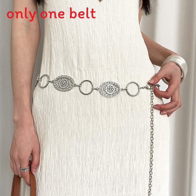 Cintura Floreale Bohemienne da Donna con Stile Etnico Vintage Accessorio in Pelle PU