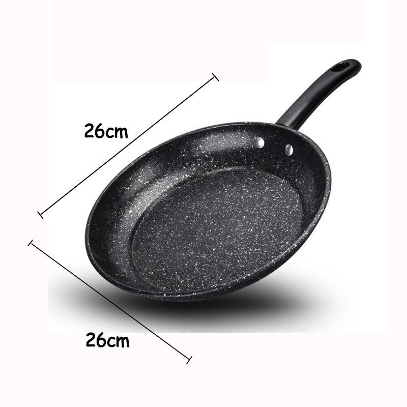 Universal Stone Pans Household Maifanshi Nonstick Frying Pan with Soft Resistant Handle Induction Cooker Gas Stove 26cm