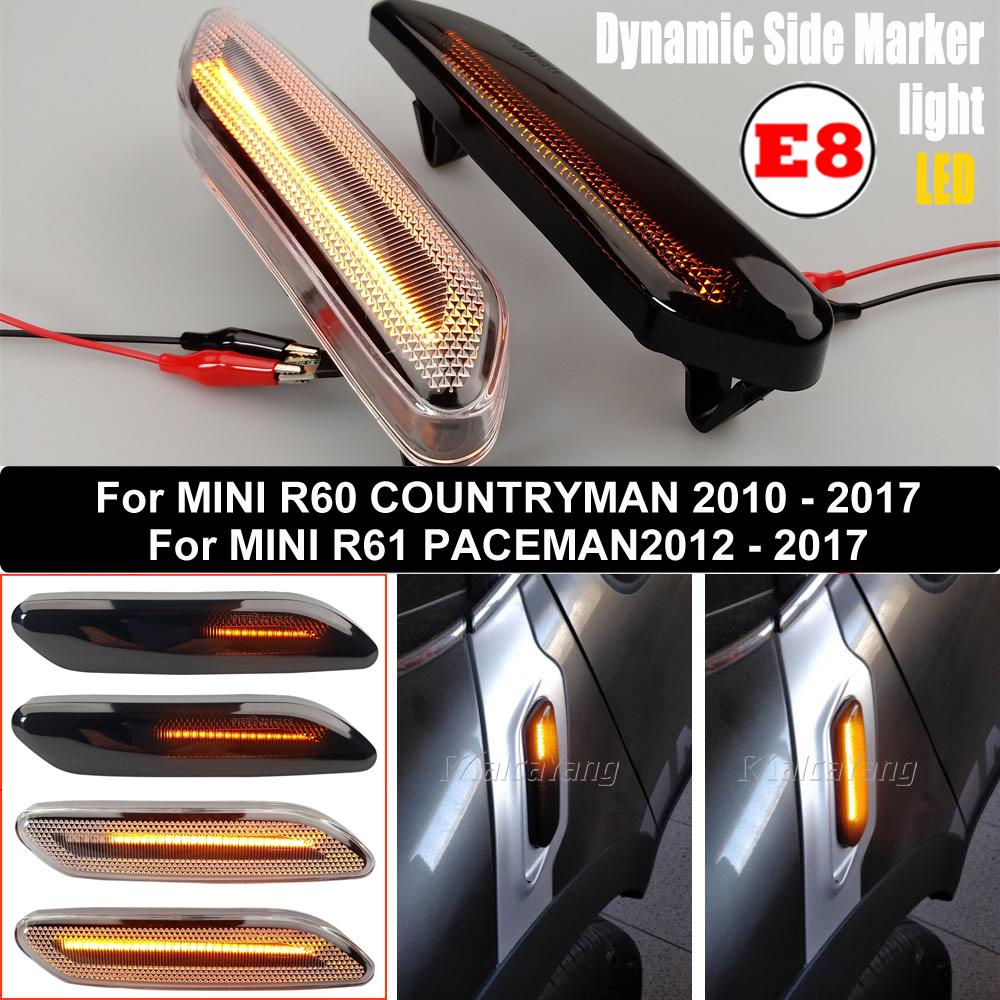 For BMW MINI COOPER R60 R61 COUNTRYMAN PACEMAN Dynamic LED Side Marker Indicator Lamp Turn Signal Fender Lights