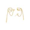 Dior Tribales Brass Resin Round Pearl Earrings Women earrings Gold E0956TRIRS301