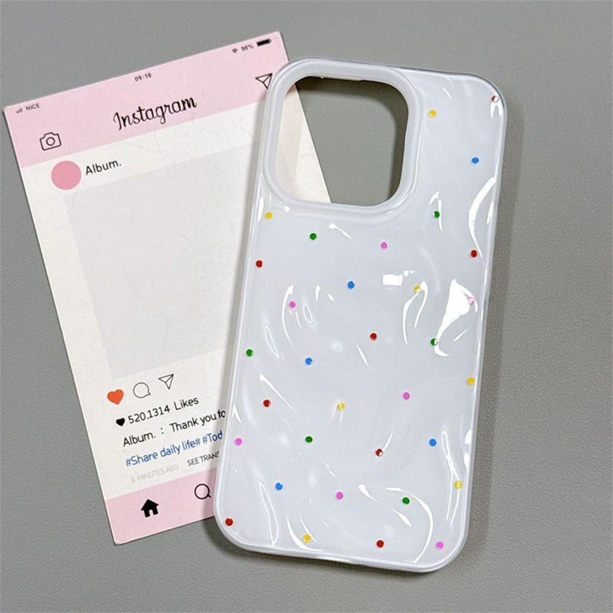 

Meteorite Pattern Protective Case Solid Color Three-dimensional Concave-convex for Apple Airbag Anti-fall Case Protective Case For iPhone 17PROMAX