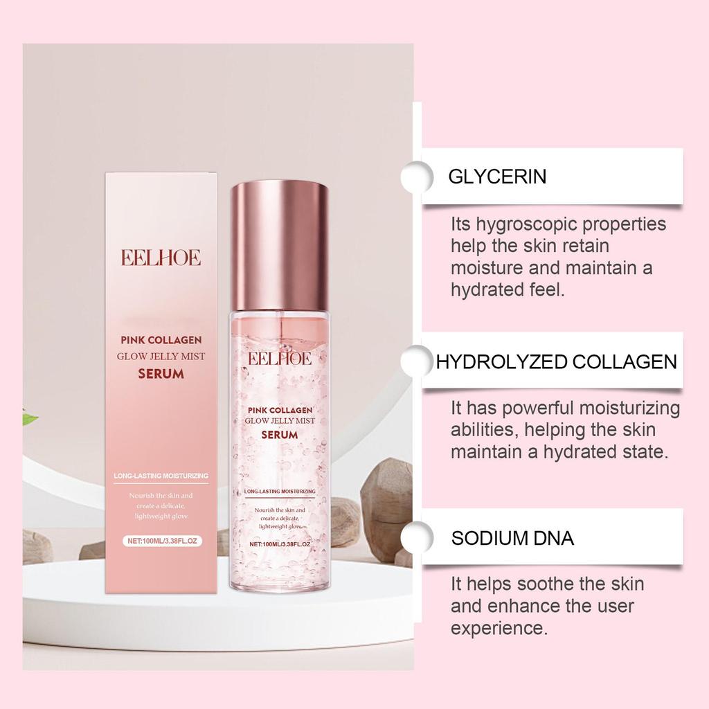 EELHOE collagen brightening essence spray gentle, soft, moisturizing, facial, tender and lubricating multi-piece daily care 100ml