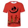 Summer Top Christmas Pumpkin Lantern Theme 3D Printed Fashionable Comfortable Children's Short Sleeved T-shirt