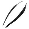 Front Headlight Eyebrow Cover ABS Black Front Headlight Lamp Eyebrow Cover Trim for 5 Series F10 LCI 2014 to 2016