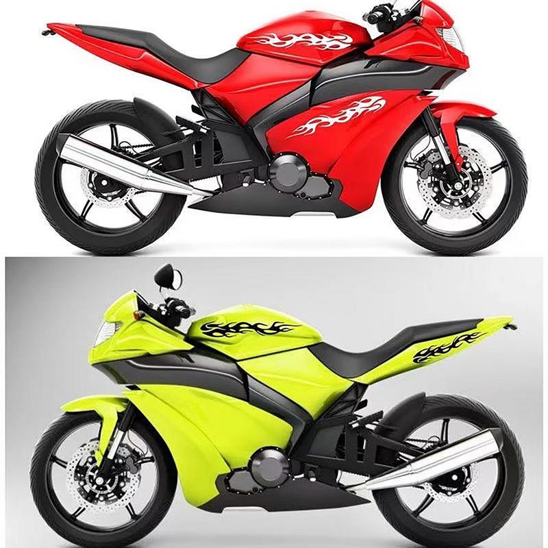Motorcycle Flame Stickers Reflective Flame Car Sticker Decals Self-Adhesive Outdoor Flame Decals Accessories for motorcycles
