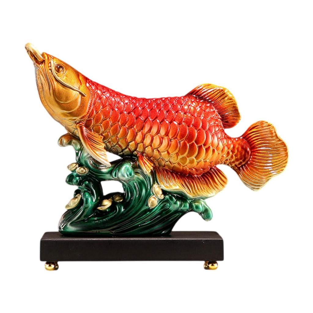Socha ryby Arowana Socha prosperity Kolekce Dekorativní figurka Stolní ozdoba na stůl Skříňka Dekorace domu