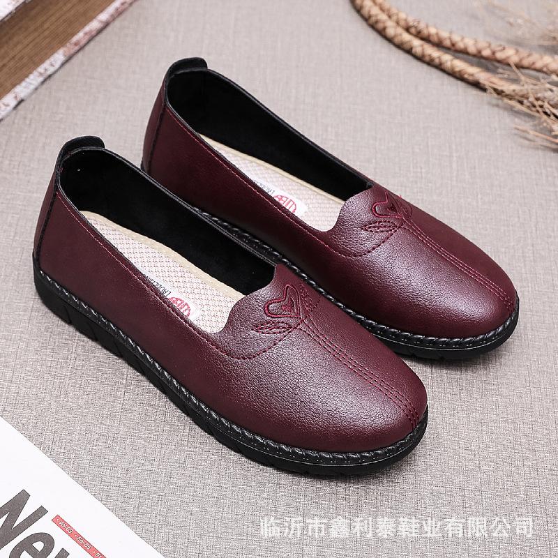 

Middle-aged and elderly spring and autumn single shoes round head cloth shoes flat heel soft sole low-top soft sole casual women s shoes 35