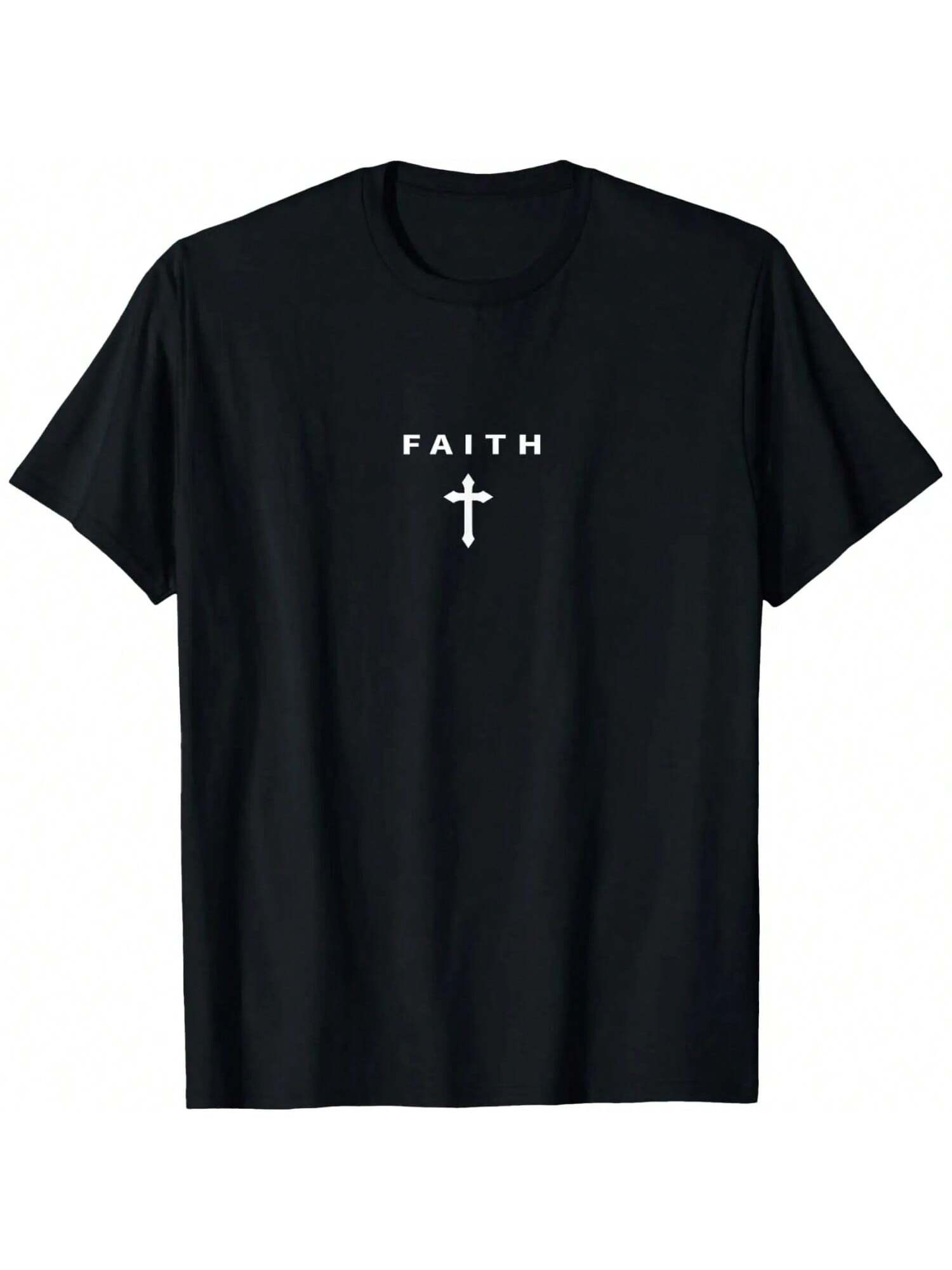 Christian Minimalist Religious Christ Faith And Cross T-Shirt S