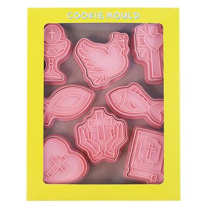 8Pcs Christian Communion Cookie Cutter Cross Chalice Press Biscuit Stamps Mold