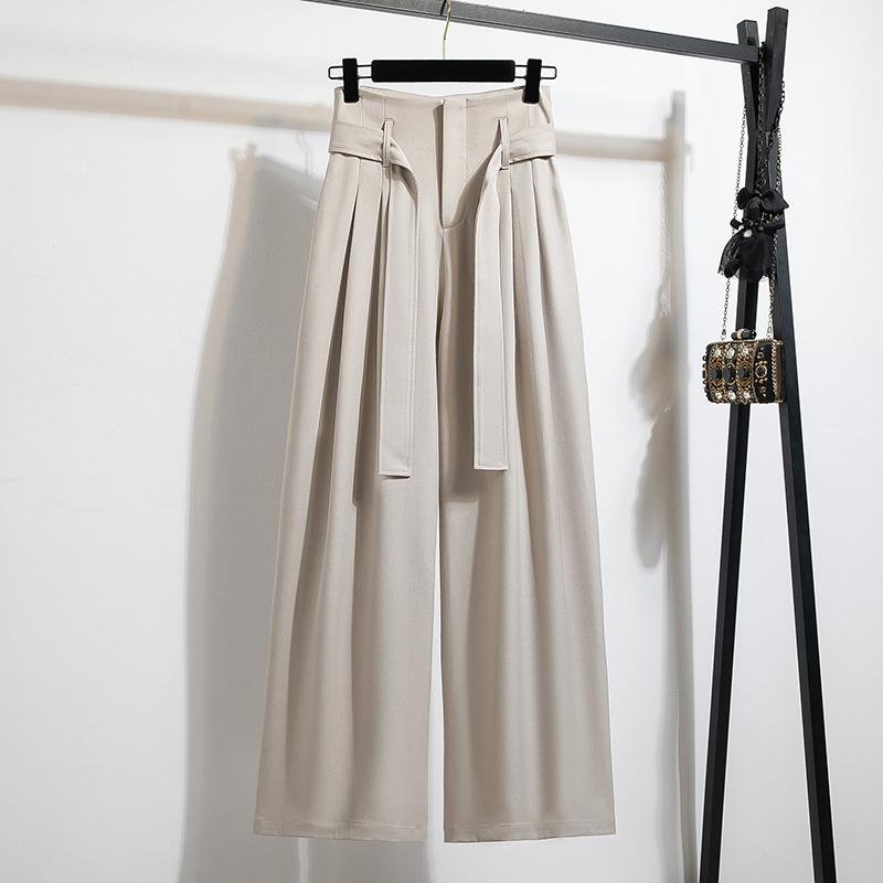 DIMANAF Primăvara Plus Dimensiune Femei Pantaloni Largi cu Picior Pantaloni de Bază Elastic Pantaloni Casual Lejer Pantaloni Plisați 5XL