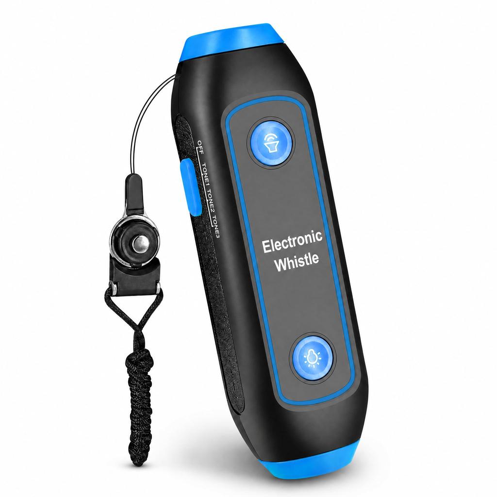 XIXIAN 120-150dB Electronic Whistle Handheld Electric Whistle with Strap SOS