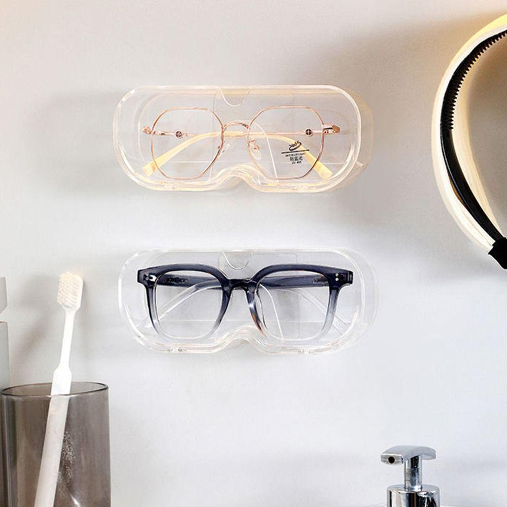 Punch-free Sun-glasses Display Holder Wall Mounted Eyewear Storage Box  Desktop Bathroom Bedroom