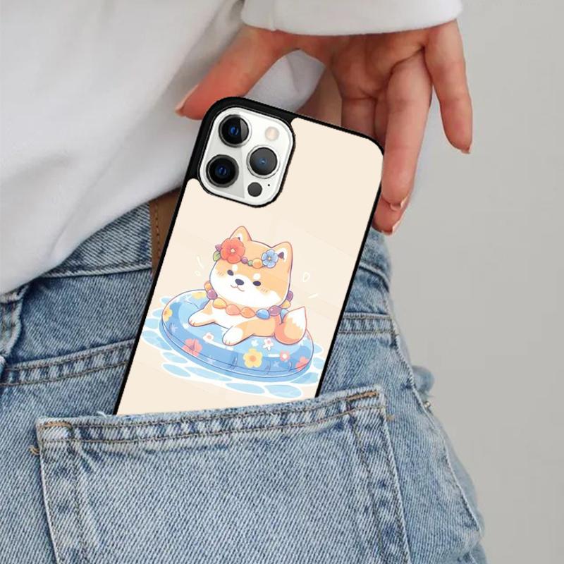Shiba Inu Cute Cartoon Art Phone Case Magesafe Magnetic Wireless Cover For iPhone 17 Air 16 16e 11 12 13 14 15 Pro Max Plus