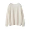 100% Pure Cashmere Casual Solid Color Loose Knit Pullover Sweater