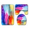 Fashion Painted Toilet Three-Piece Floor Mat Bathroom Door Mat Coffee Table Sand Carpet