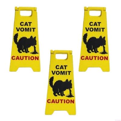 Cats Vomit Caution Signs Funny Novelty Cats Vomit Signs Cats Vomits Warning Signs Desk Decorations for Home Office Decors