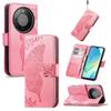 For Honor X70 5G/Honor X9d 5G/Honor Magic8 Lite 5G Case with Strap Butterfly Pattern PU Leather Wallet Phone Cover