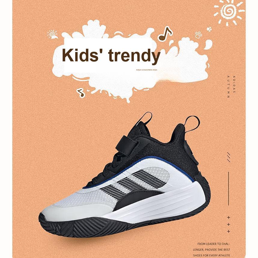 adidas Own The Game 3.0 K White Black Kids Sneakers Cloud-White Core-Black IF4592