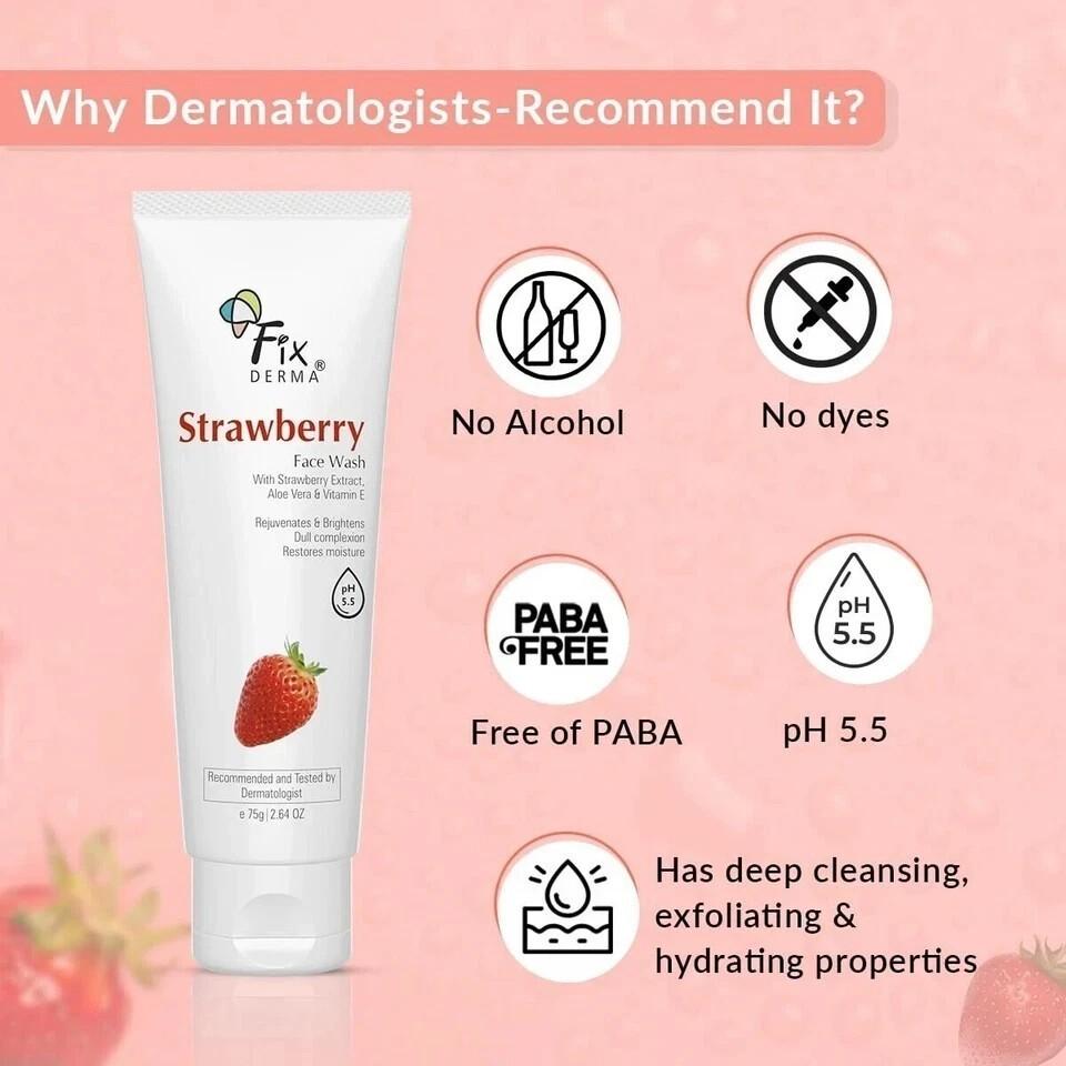 Fixderma Strawberry Face Wash (75 G)