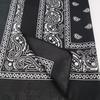 kakatrend Bandana 100% Cotton Men's Paisley Black Adults Stylish Handkerchief Cotton Bandana Unisex Durag 3-Piece Set black 55cm x 55cm