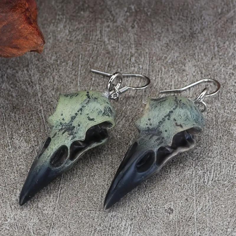 

Vintage Crow Earrings Gothic Odin Crow Skeleton Earrings Eagle s head Pendant Women s Accessories Wholesale