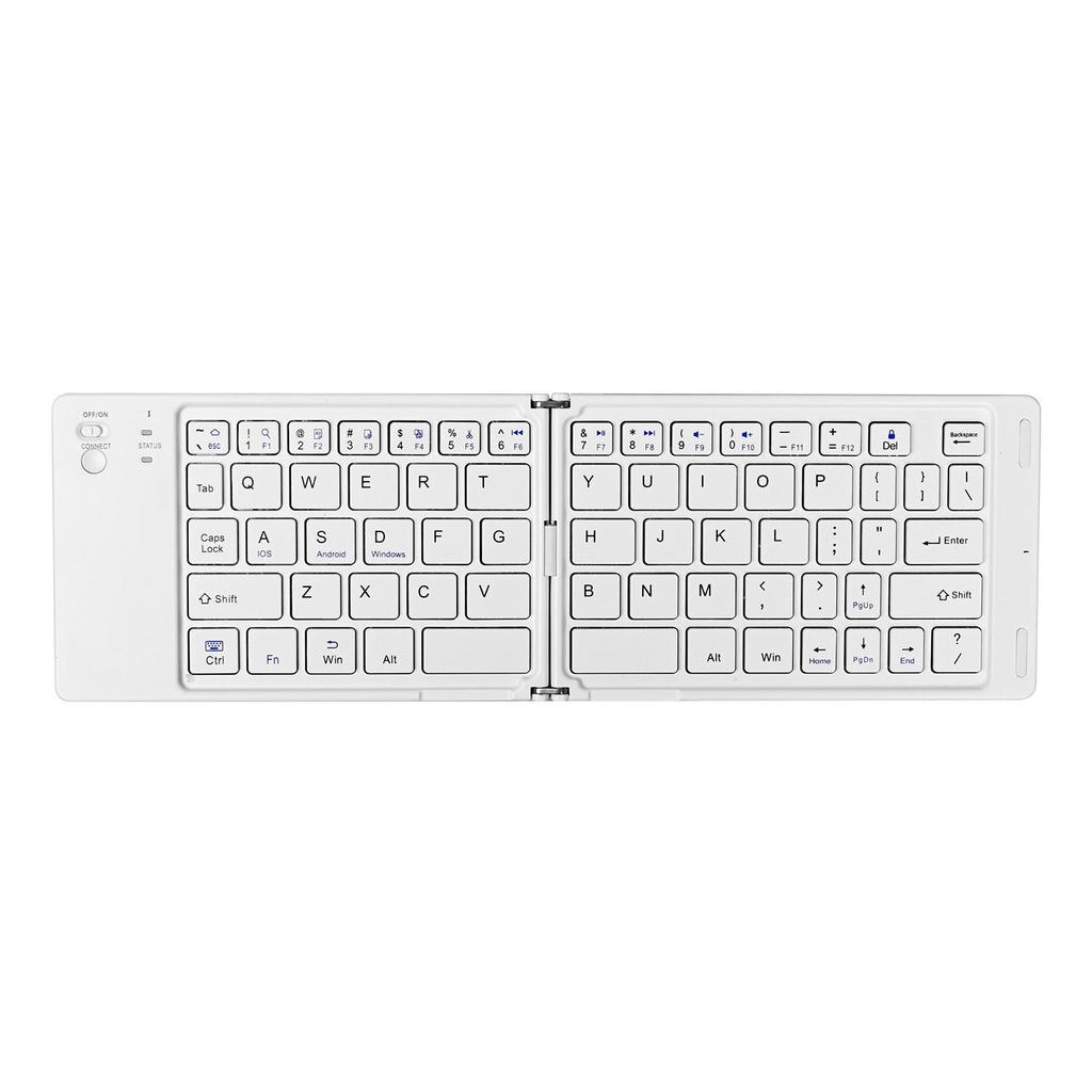Dual-Fold Wireless Bluetooth Keyboard for Phones, Tablets, Laptops - Premium Business Portable Keyboard