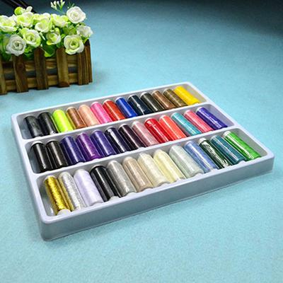 39 Stück gemischte Farben 100 % Polyester Nähgarn Maschinenhand 200 Yard jede Spule
