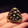 Retro Brass Skull Heads Mountain Small Statue Tabletop Decoration Punk Figurines Home Crafts Decorations Office Desktop Ornament.