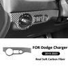 For Dodge Charger 2015- Carbon Fiber Car Headlight Control Panel Trim Cover Decoration Sticker Auto Interior Accessorie