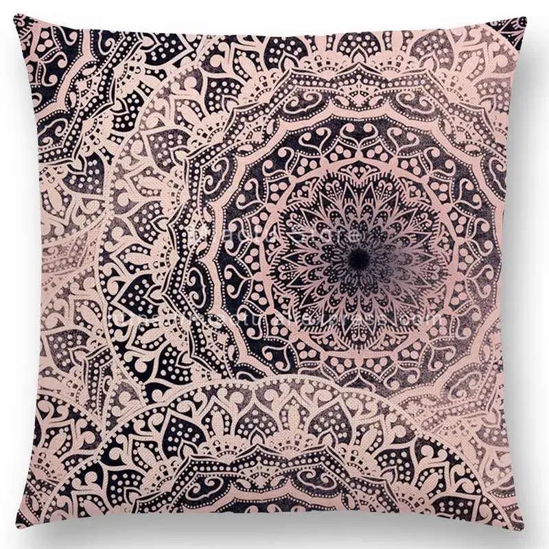 New Dreamy Rainbow Boho Beautiful Flower Gorgeous Floral Mandalas Fantasy Moon Stars Prints Cushion Cover Throw Pillow Case