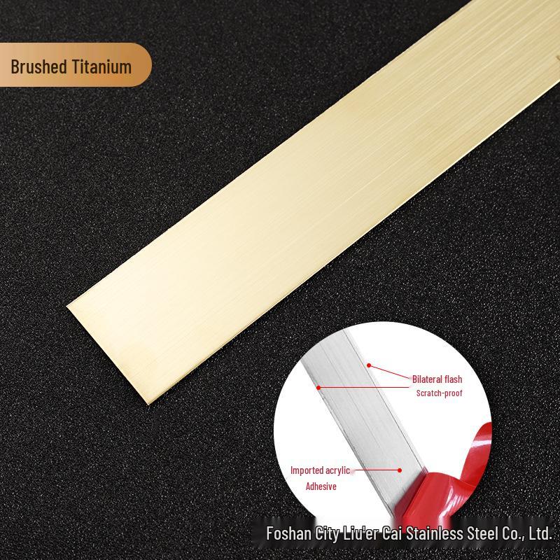 Modern Self-Adhesive Stainless Steel Decorative Strip for TV Backgrounds, Ceilings, and Skirting