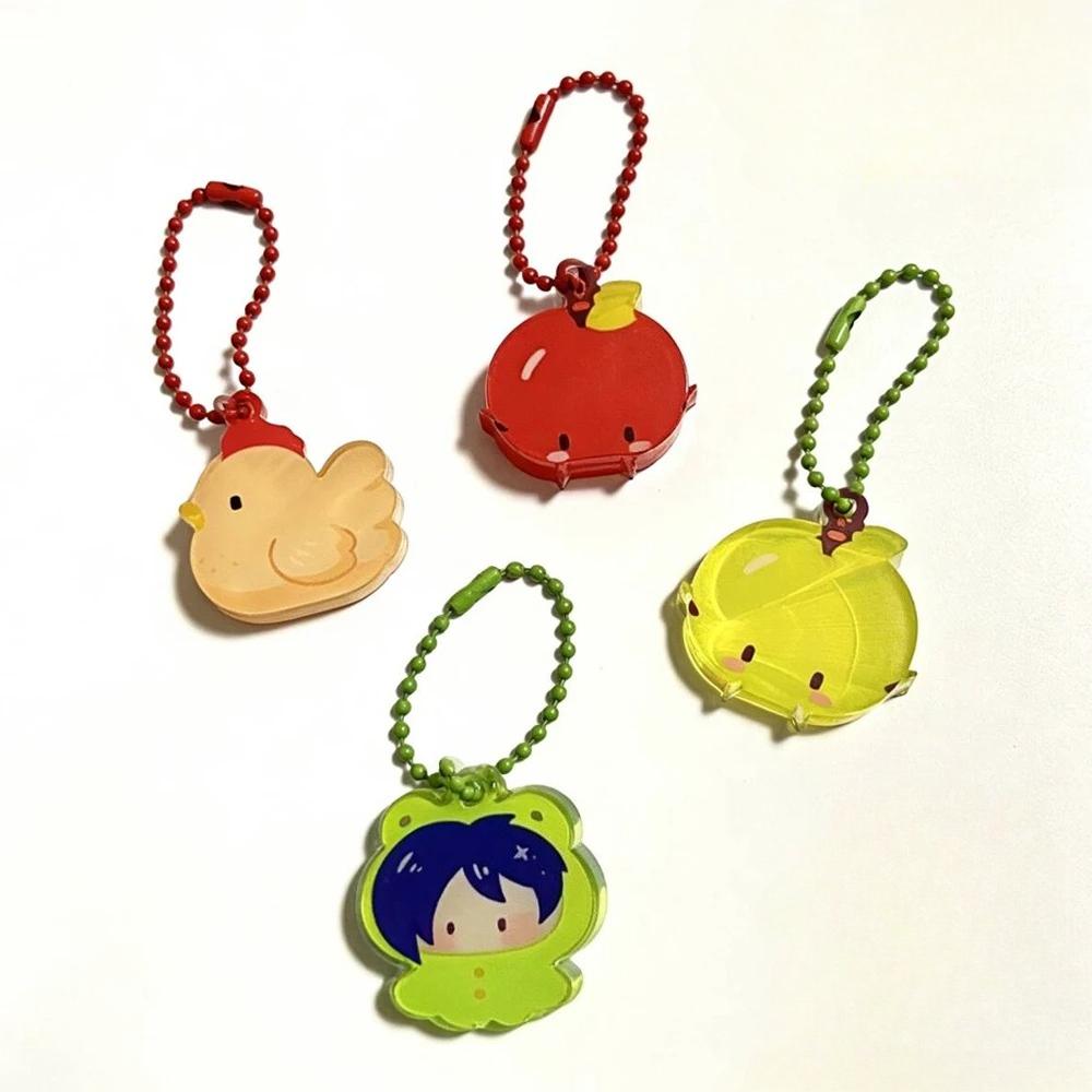 Indie Farm Game Acrylic Chick Keychain Cute Bag Charm Gamer Collector Fan Gift Birthday Christmas Decoration Props