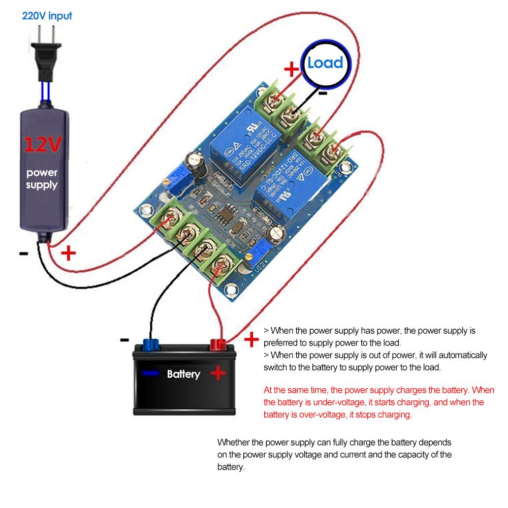 Power Supply Automatic Switching Module 12V 10A Emergency Disconnector Power Failure to Power Supply Automatic Control Panel