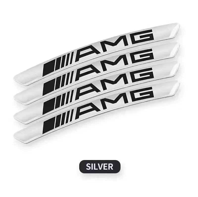 4Pcs Metal Car Wheel Hub Sticker Decorative Accessories for Mercedes Benz W203 W204 W205 W206 W212 W213 W222 W223 E300 C200