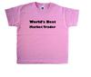 World's Best Market Trader Pink Kids T-Shirt
