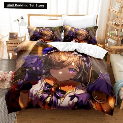 3D Print Anime Kawaii Grils Pretty Derby Bedding Sets Duvet Cover Set With Pillowcase Twin Full Queen King Bedclothes Bed Linen