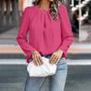 Women's Pullover Shirt Loose Casual Versatile Round Neck Long Sleeved Top Long Sleeved Top