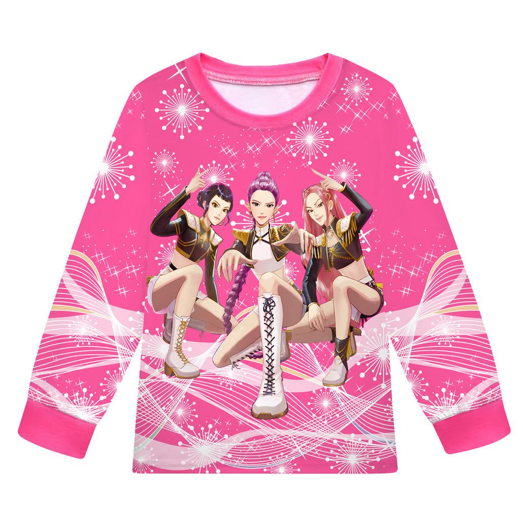 Barn Flickor Anime Tecknad Rumi Zoey Mira Tryckt Långärmad T-shirt Byxor Sovkläder Pyjamas Set
