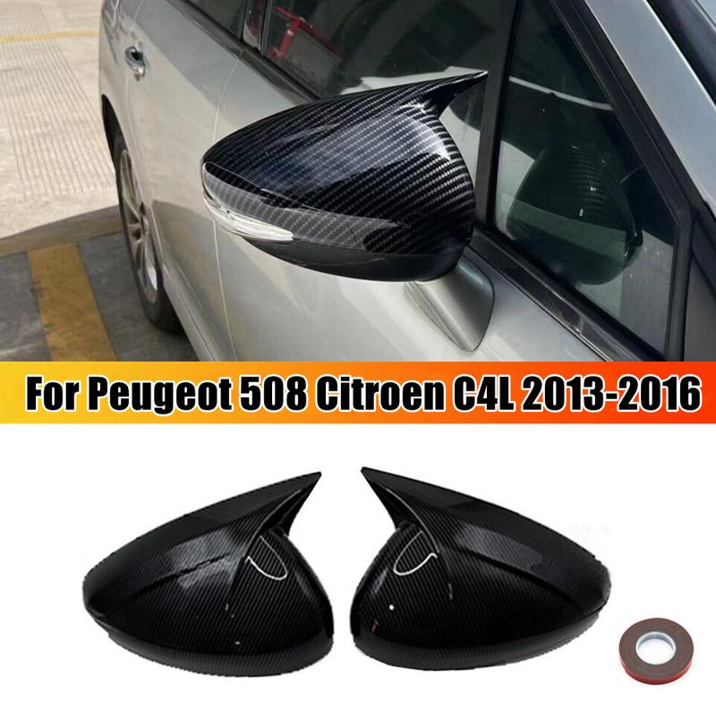 

Для Peugeot 508 Citroen C4L 2013 2014 2015 2016 Автомобільний Дзеркало заднього виду Бічне Дзеркало Кришка Ковпачок Крила Зовнішній Корпус Двері Оздоблення Наклейка Gloss Black