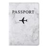 Marble Pattern Passport Holder with Ticket Clip and Custom Logo