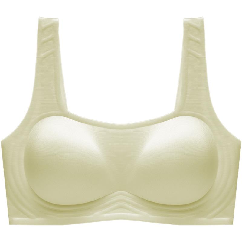 Soft support bra, seamless, light and thin, with double breasts, anti-sagging, top support bra, smooth sexy vest, bra.