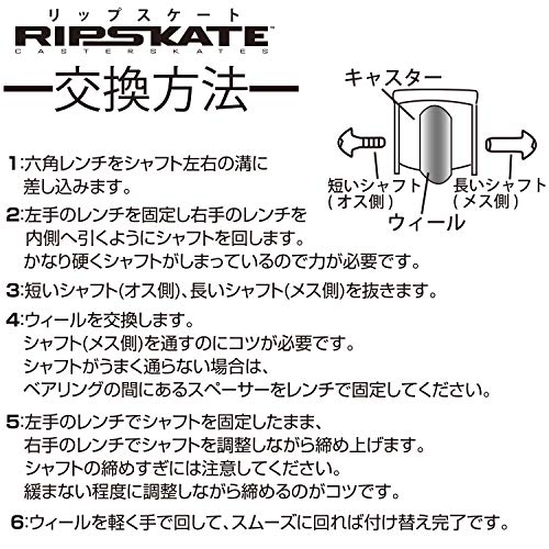 RANGS Rip Skate Genuine Replacement Wheels, 2-Piece Set (Color Not Available)